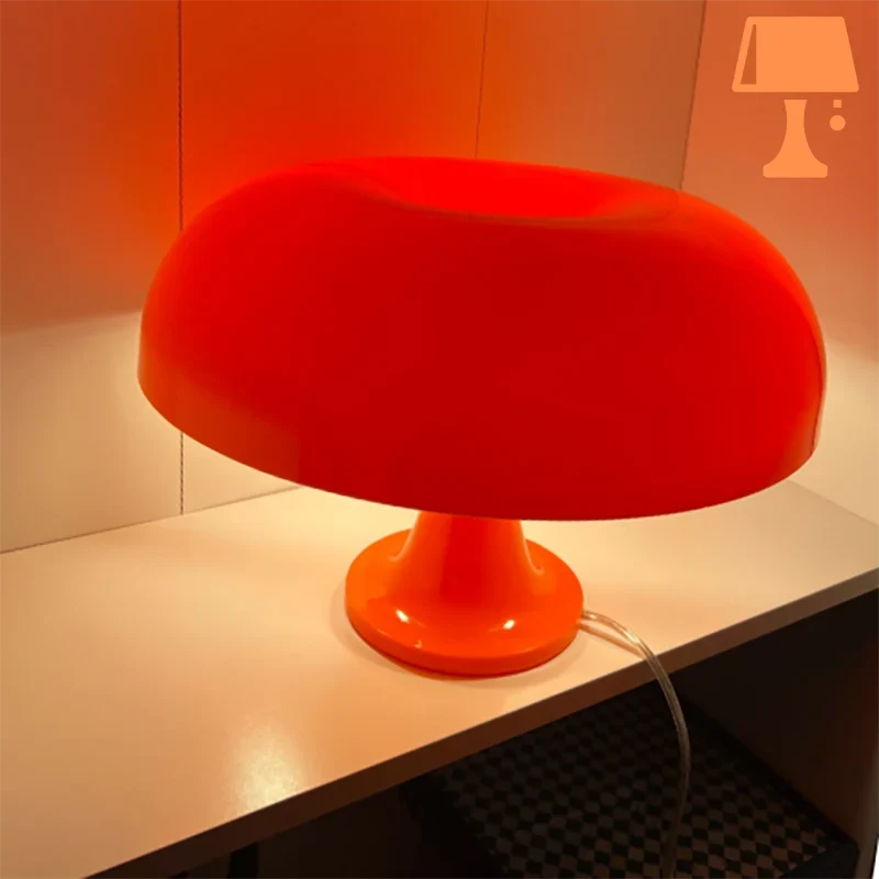 Lampe de Chevet Originale Champignon Orange