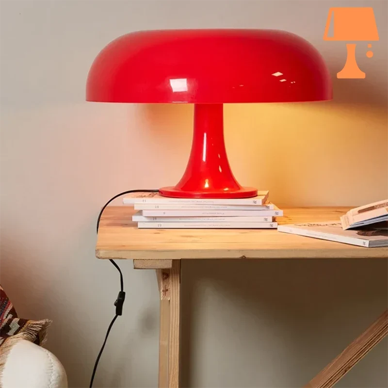 Lampe de Chevet Originale Champignon Orange