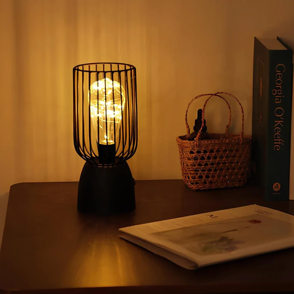 Lampe en fer éclatante Courbe