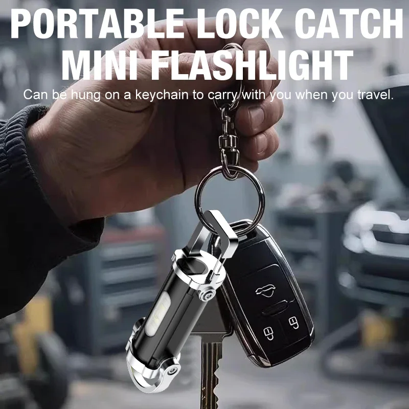 2x Lampe LED Porte-Clés USB – 7 Modes & Rechargeable