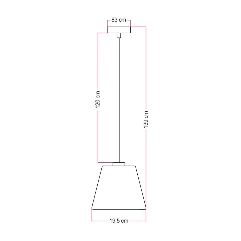 Lampe à suspension avec ampoule Ghost à cône transparent - Blanc