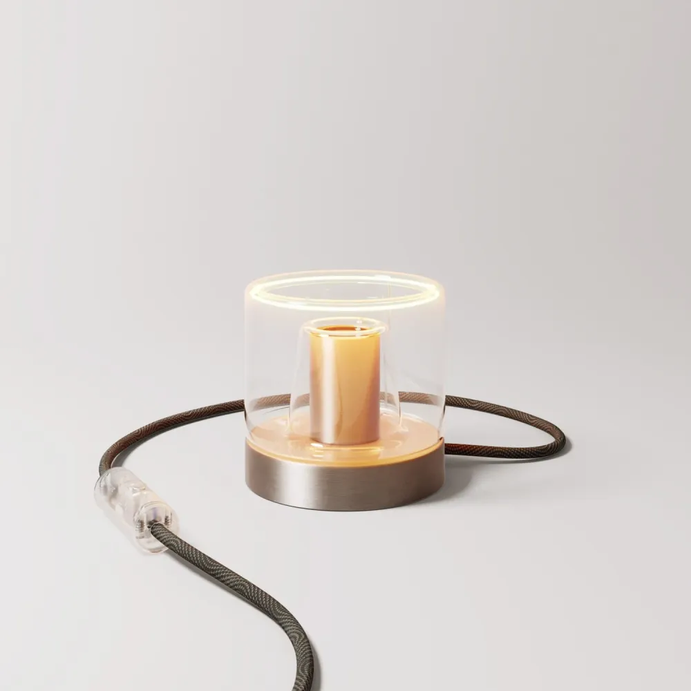 Lampe de table Posaluce Ghost - Titane satiné