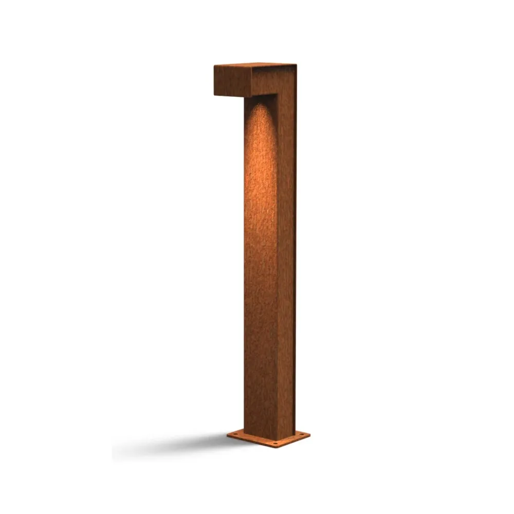 Lampe Trillar en acier Corten 15 x 10 x 80 cm (L x l x H)