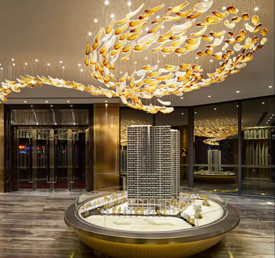 Lustre de luxe à éclairage moderne