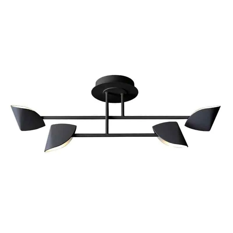 Mantra Capuccina Small Ceiling Light 4 LED Lights 30W 3000K Black 7582