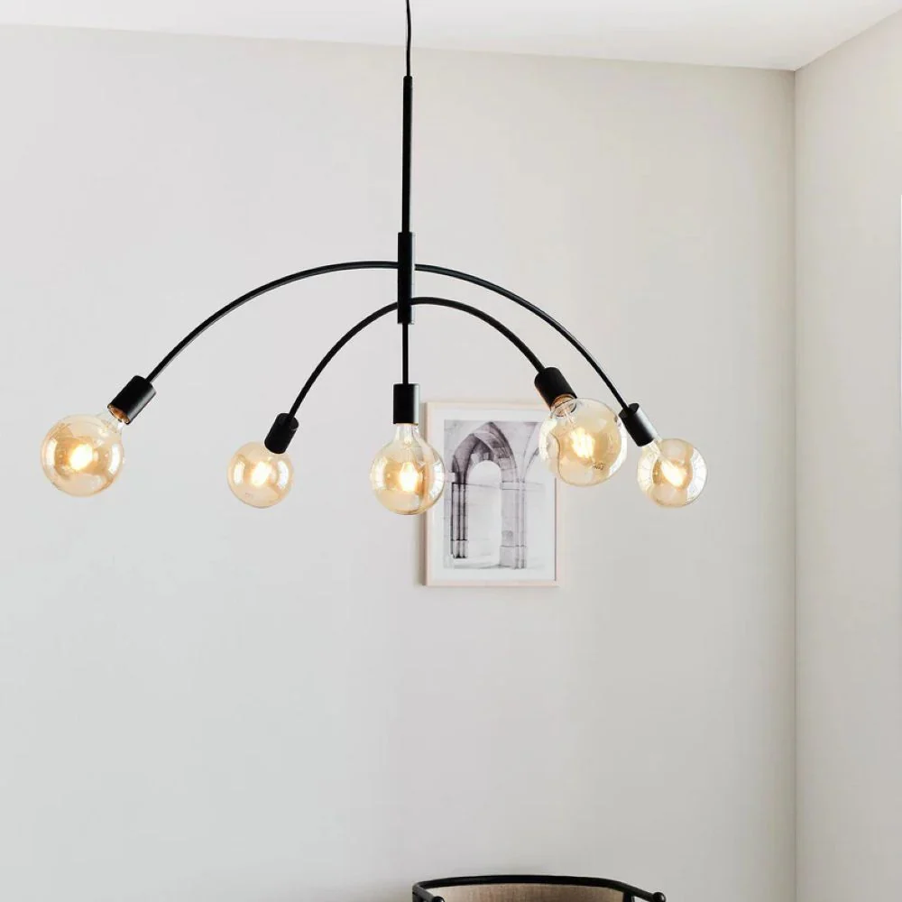 Lustre Markslöjd Crux 5L noir