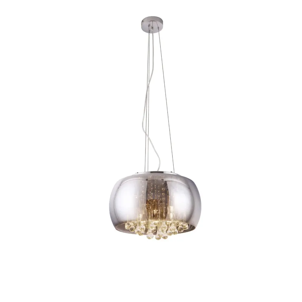 Suspension Maxlight Moonlight 5L chromée, diamètre 40 cm