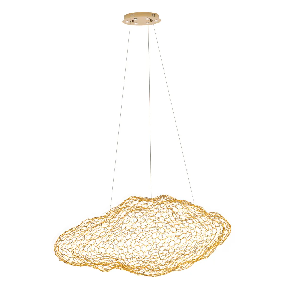 Suspension Maxlight Stardust 1L, LED dorée, diamètre 60 cm