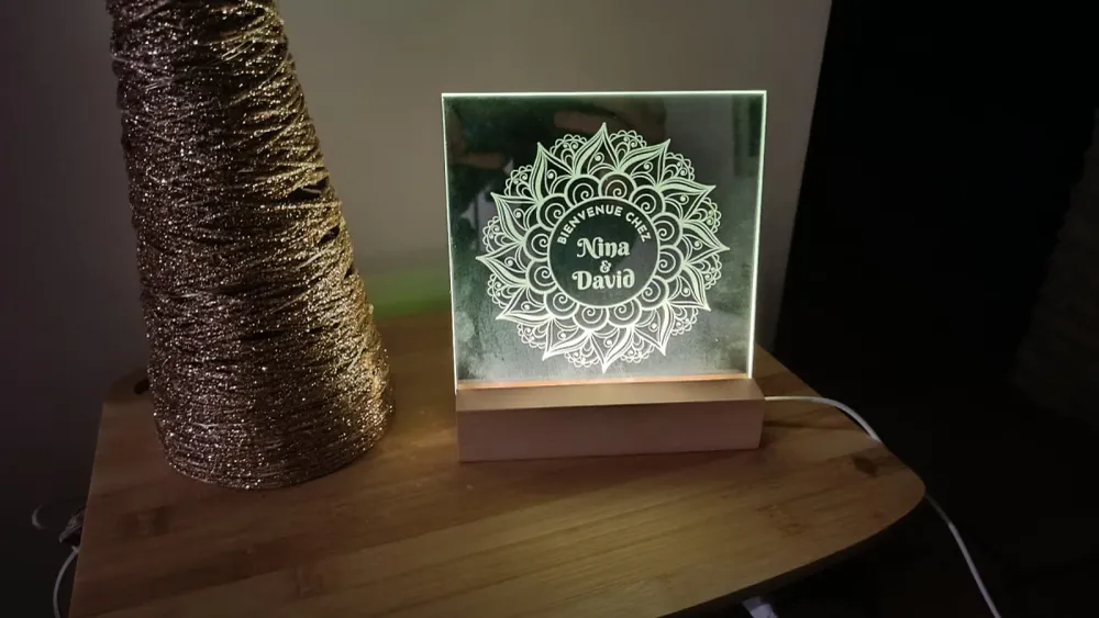 Miroir gravé (seul, sans embase)