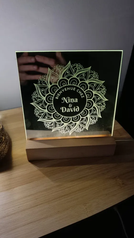 Miroir gravé (seul, sans embase)