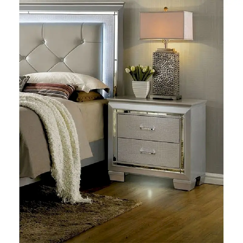 1 lampe de chevet argentée avec LED My Store