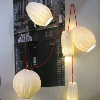 Sculptural light "grappe" (5 elements) papier a etre