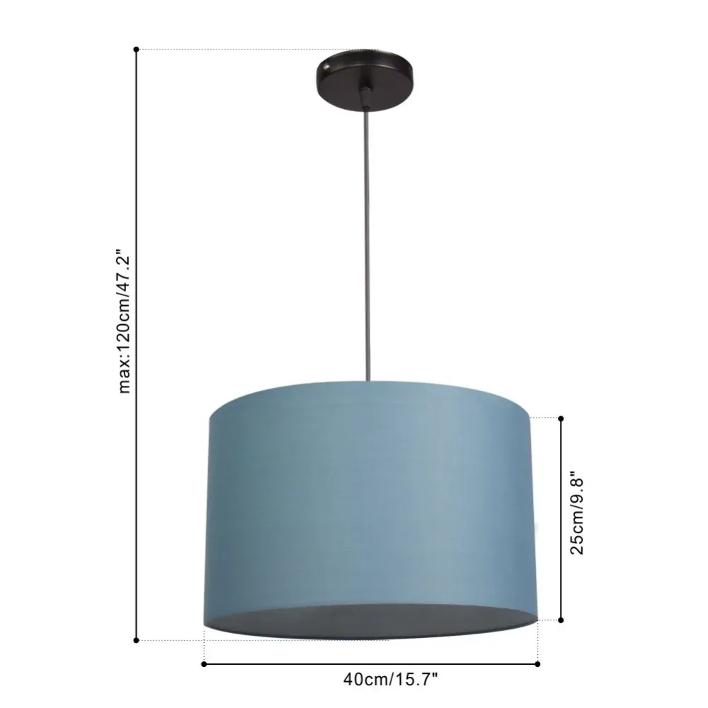 Plafonnier ø 40 cm Gris-Bleu
