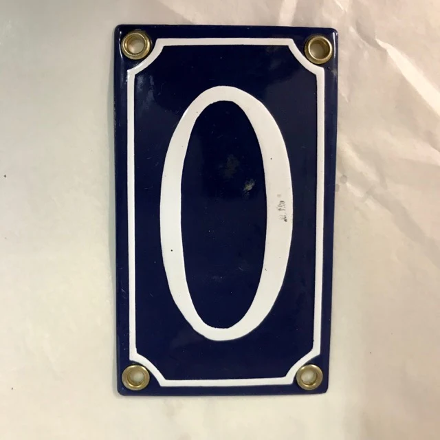 Plaque émaillée N° 0