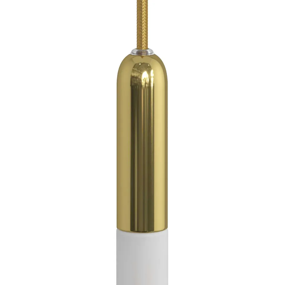 P-Light, kit douille métal UL E12 avec serre-câble caché - Laiton