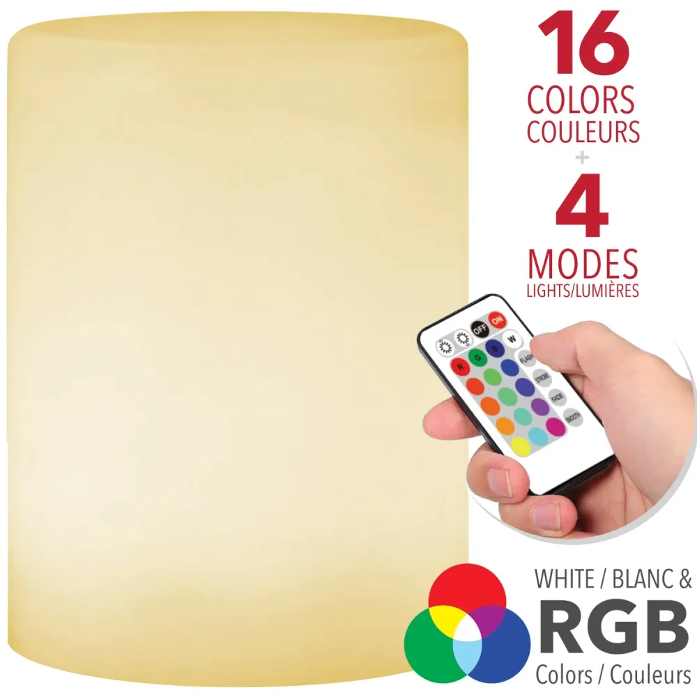 RCA - Lampe LED avec Télécommande, Éclairage RGB, Fonctionne sur Batterie