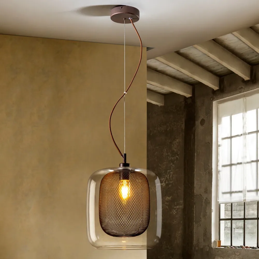 Suspension Schuller FOX 1L D 30cm, chocolat E27