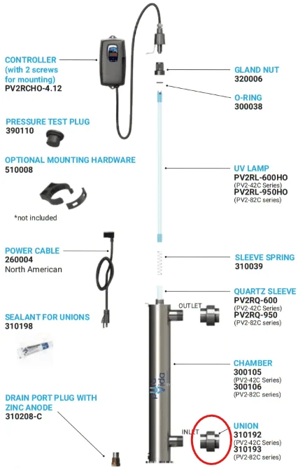 PV2-82C - LAMPE DE REMPLACEMENT PURAVIDA2 Select Pool Products