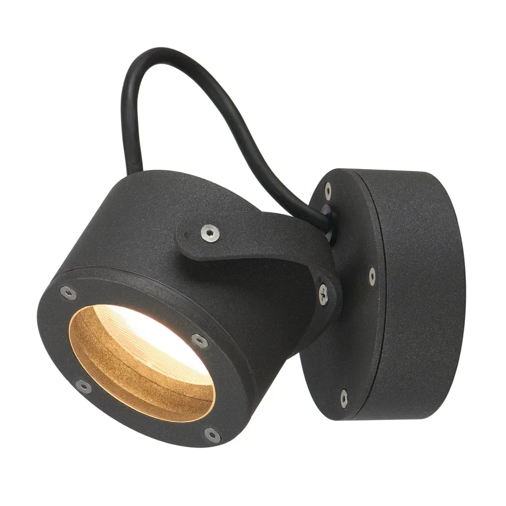 SLV Lampe d'extérieur SITRA 360 IP44 Anthracite - mur/plafond