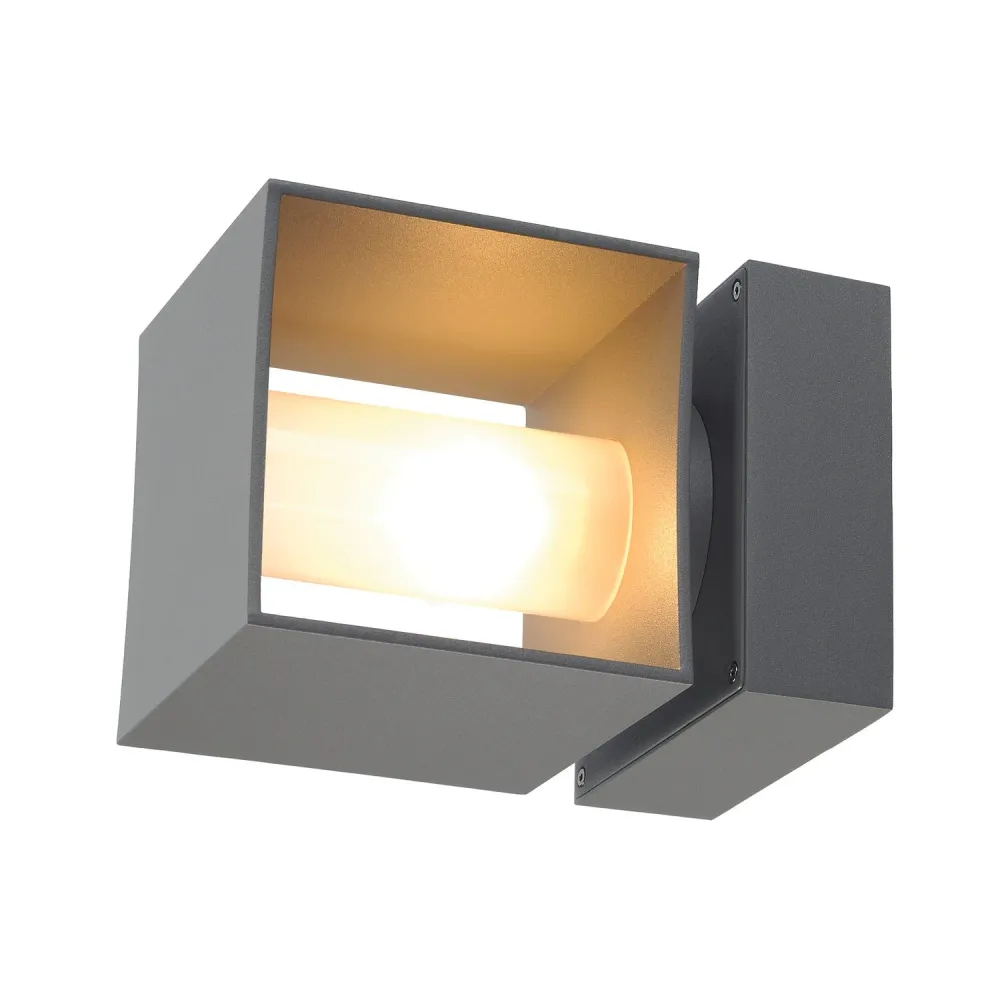 SLV Lampe d'extérieur SQUARE TURN IP44 Gris