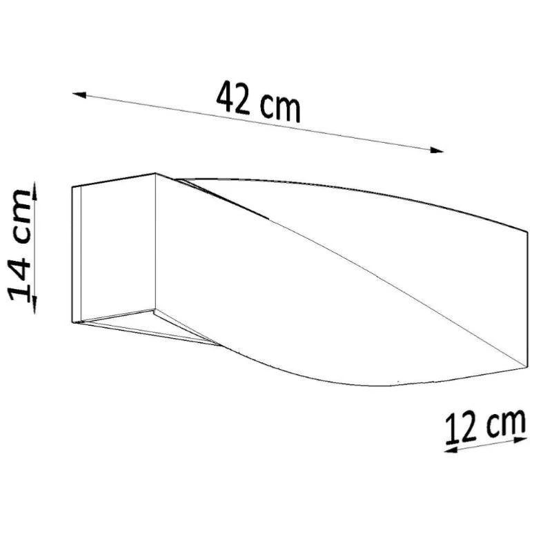 Applique Murale Céramique Noir Rectangle pour Ampoule E27 Sollux