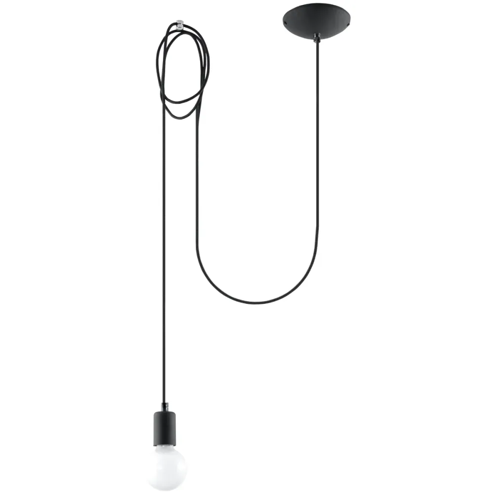 Suspension Sollux Lighting Edison 1L en acier E27