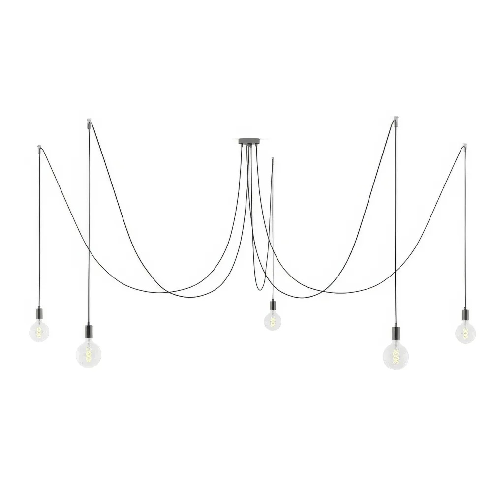 Spider - Suspension multiple avec 5 descentes, finition métal - Perle noire