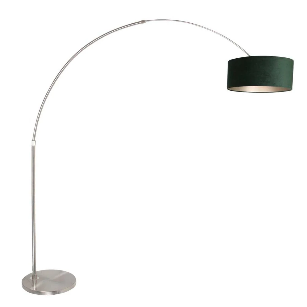 Lampadaire Steinhauer Sparkled Light 1L, vert acier, culot E27