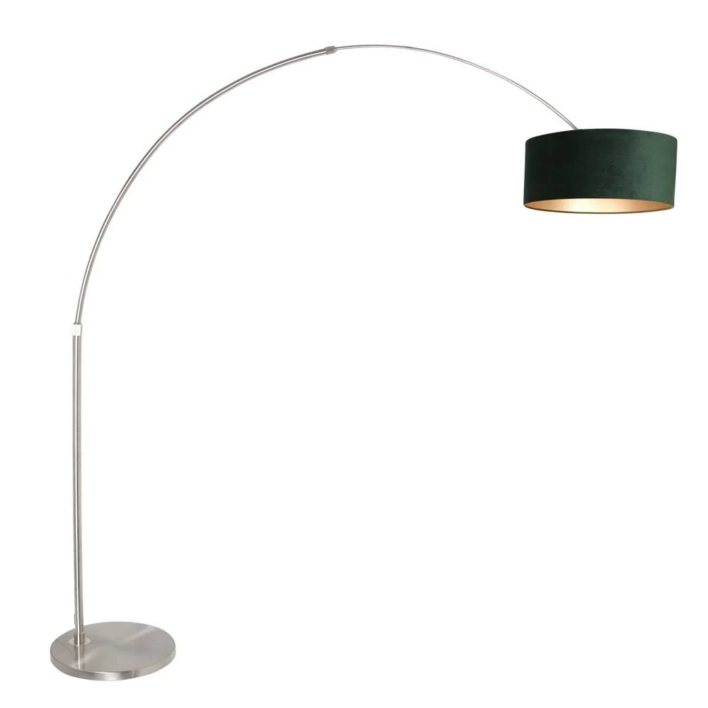 Lampadaire Steinhauer Sparkled Light 1L, vert acier, culot E27
