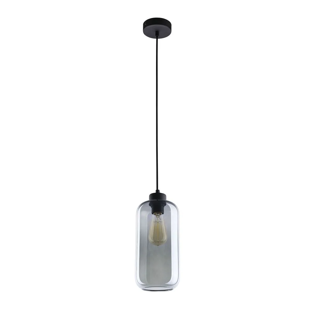 Suspension MARCO en métal noir E27 1L TK Lighting