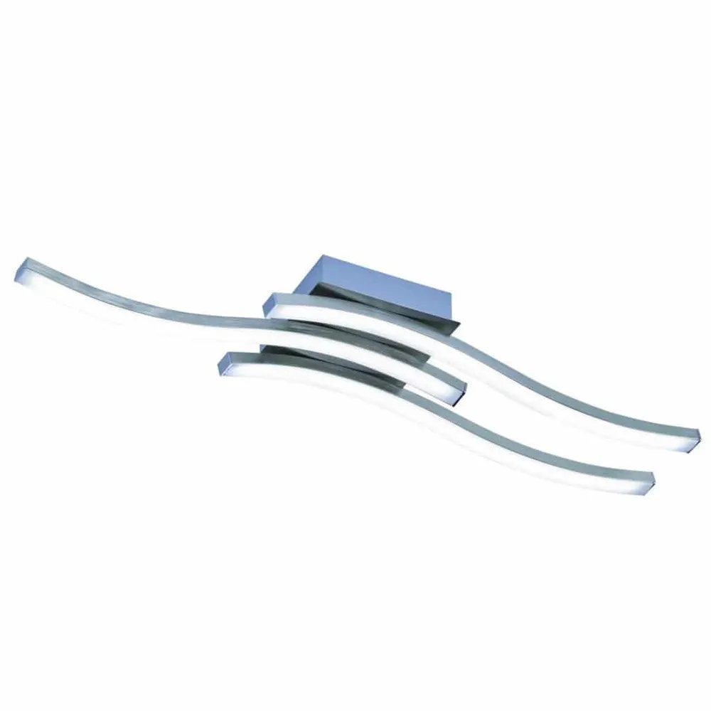 Trio Route LED ceiling light matt nickel metal R62473107