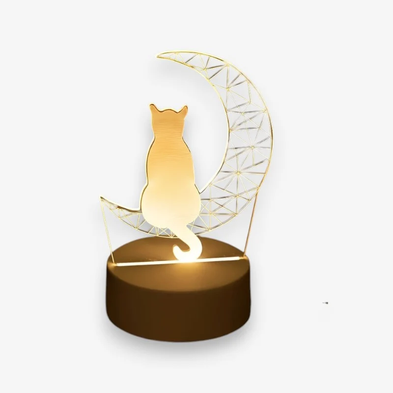 Veilleuse LED 3D lune à poser