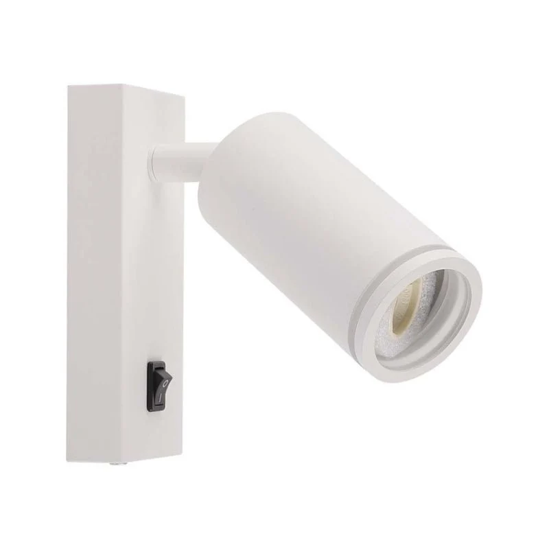 Applique Murale Blanche avec Interrupteur pour Ampoule GU10 VTAC