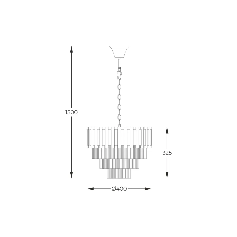 Zumaline Prima 4L lustre E14 or, D 40cm