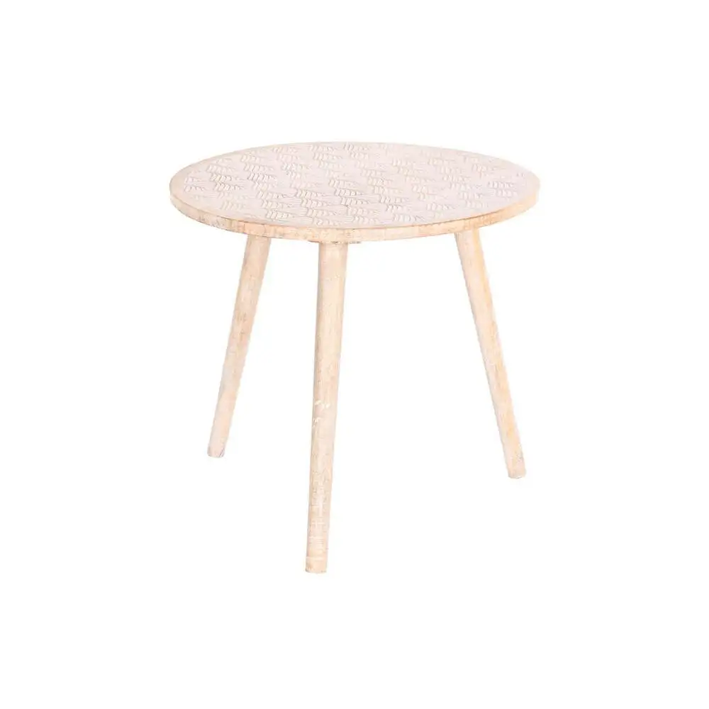 Colle polyuréthane Table d'appoint DKD Home Decor Marron Bois de manguier (50,5 x 50,5 x