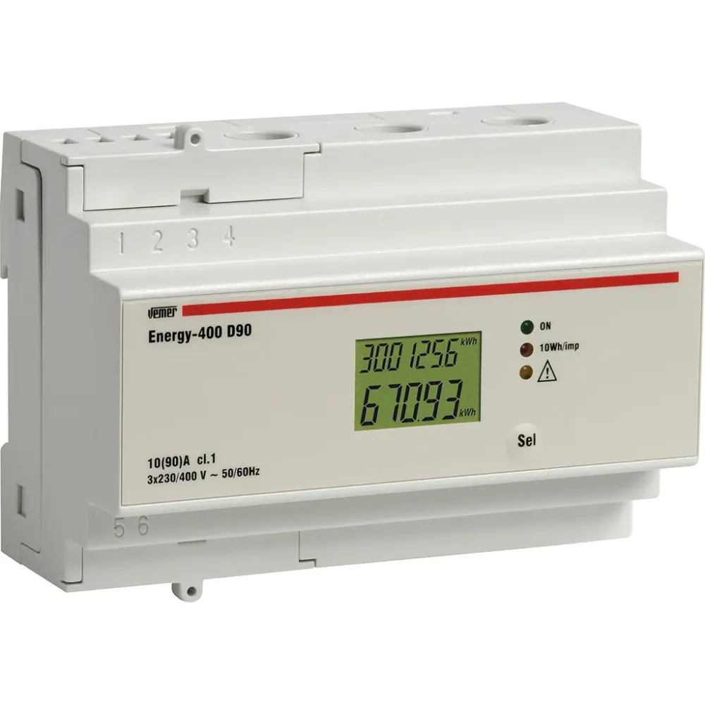 CONTATORE DI ENERGIA TRIFASE 400V AC DA BARRA DIN VEMER VN984100