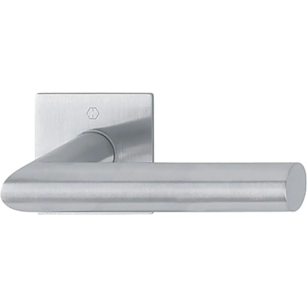 Béquille dupliqué inox Amsterdam sur rosace fine carrée Finition Inox mat F69