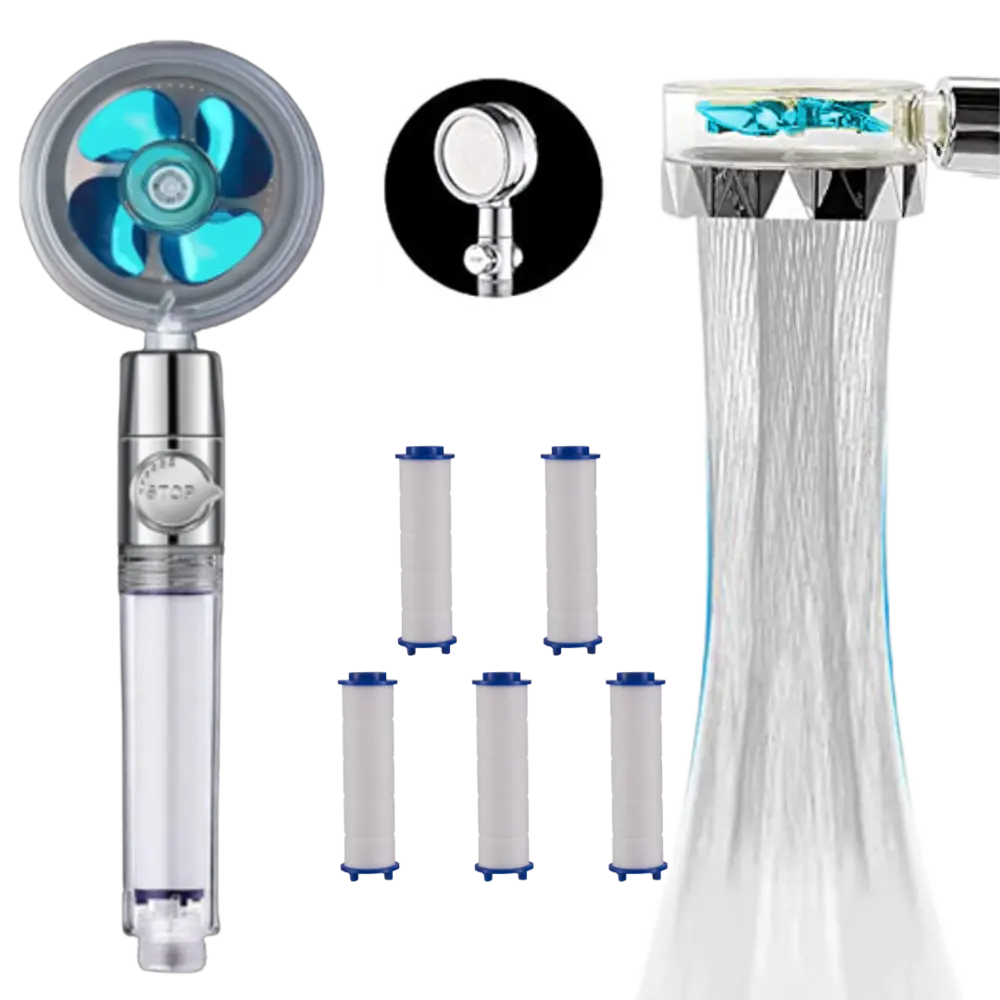 Pack douchette + 5 recharges filtres savewater power Capacité 4000 Litres