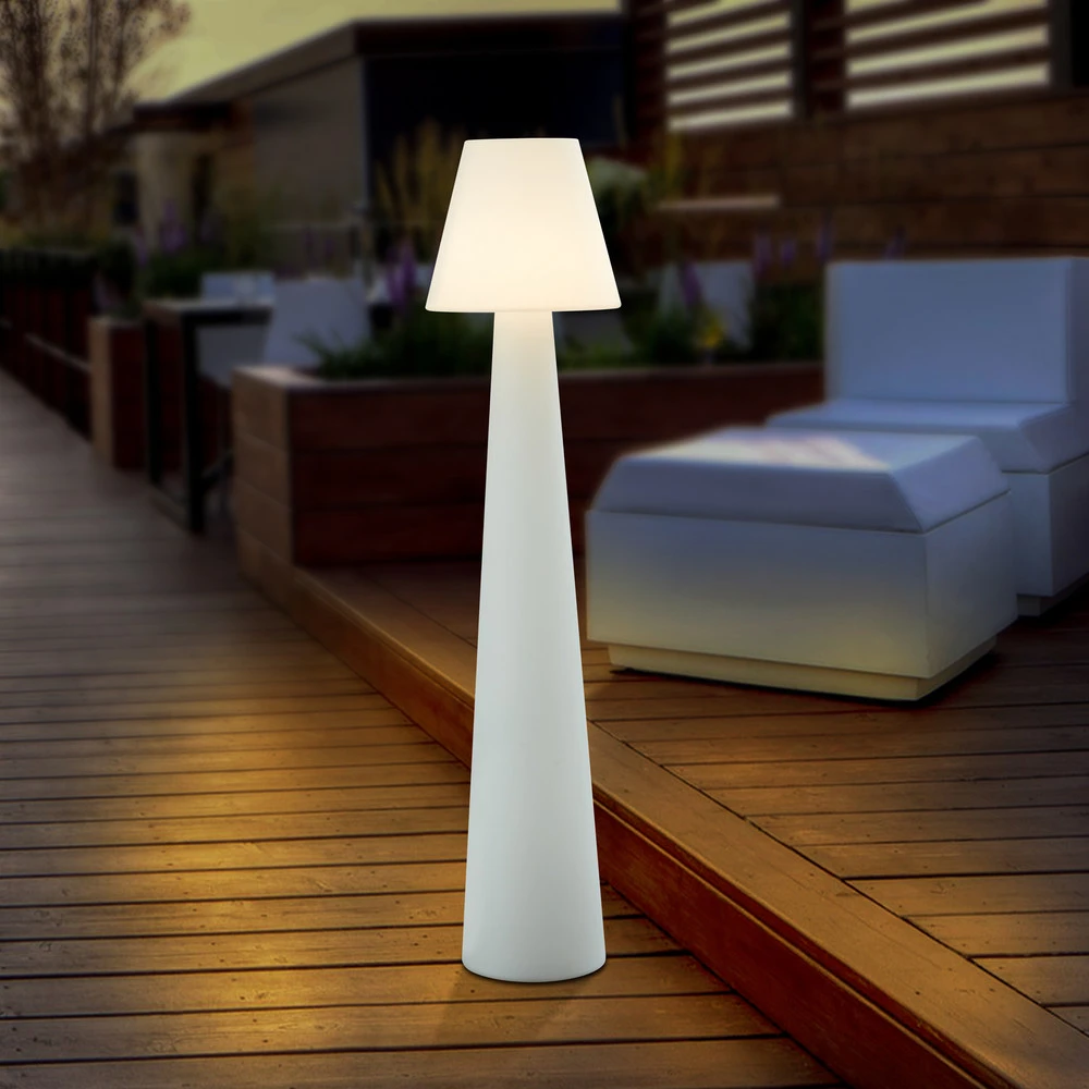 Balise solaire Lucande luminaire de terrasse Gauri, 150 cm, plastique, IP65