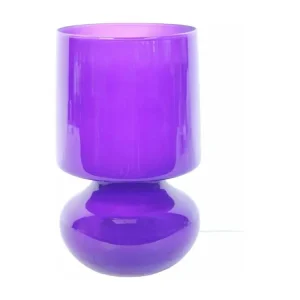 Kit d'Éclairage Ambiance Lampe de chevet verre violet24 cm.