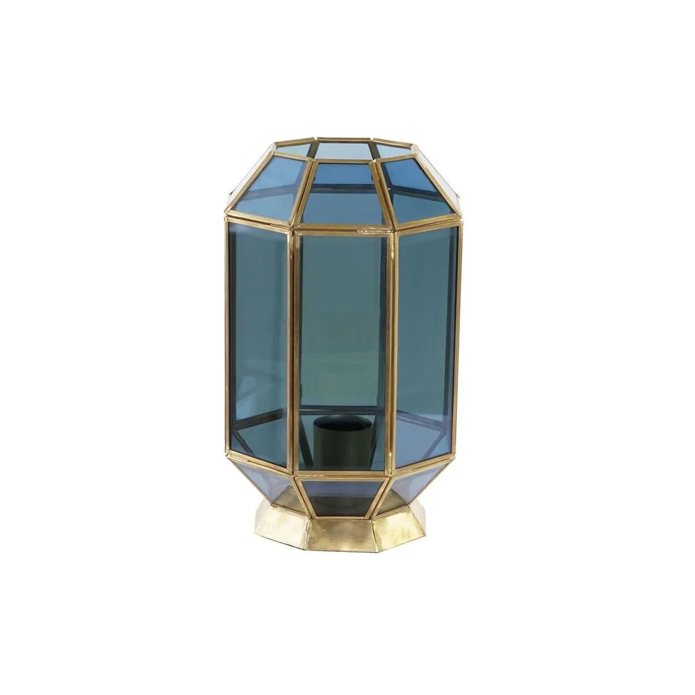 Kit d'Éclairage Ambiance Lampe Design Marin Home Decor Verre Bleu Doré 220 V Laiton 50 W (18 x