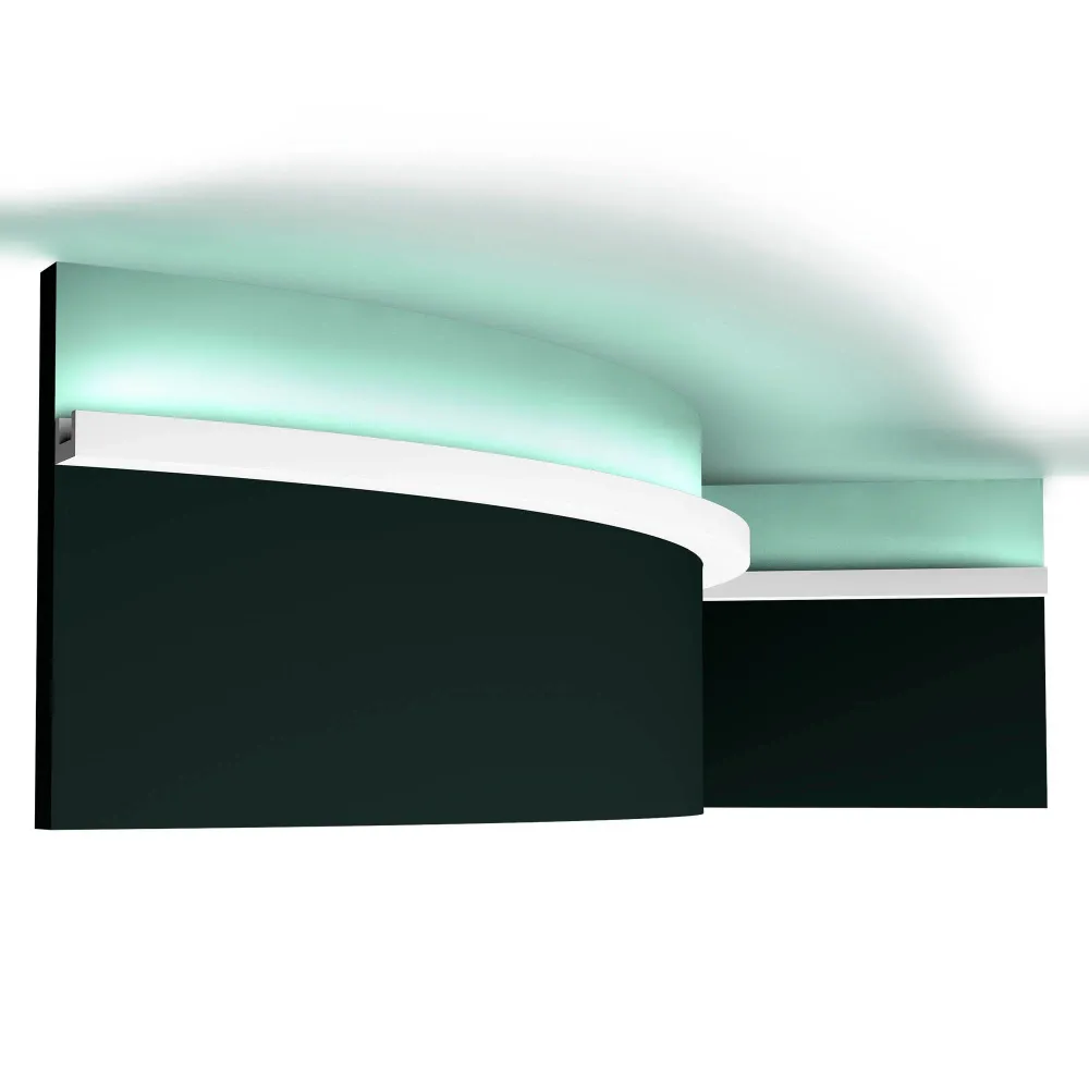 Corniche lumineuse élastique en stuc pour éclairage indirect CX190F | 30x20x2000mm