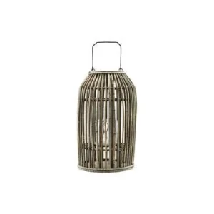 Grande lanterne en rotin évident Ova House Doctor - 42cm pour jardin et patio