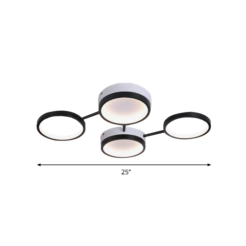 Éclairage Décoratif LED Schwarze molekulare LED-Einbauleuchte aus nordischem Acryl mit 4/5-Licht-Wohnzimmer-Deckenleuchte...