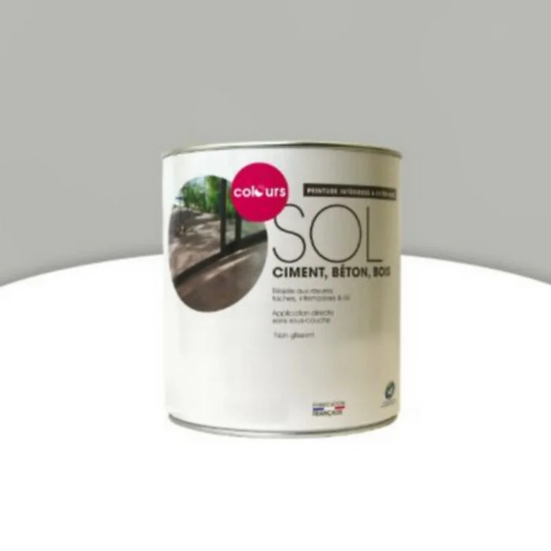 Peinture sol intérieur/extérieur Colours gris métal satin 0,5L en finition velours