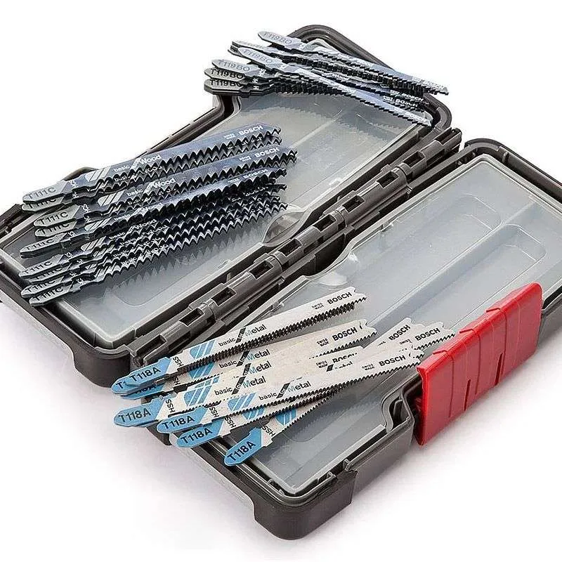 Coffret de 30 lames de scie sauteuse Essentiel Wood and Metal BOSCH Professional 2607010903 Tough Box