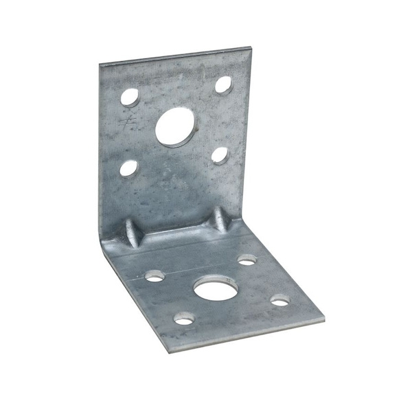Équerre assemblage de menuiserie bois et charpente EA Renforcée - Dimensions (L1 x L2) : 60 x 60 mm - Largeur : 60 mm - Ép...