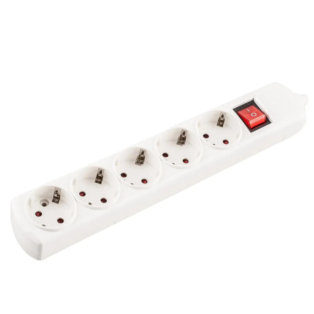 Adaptateur C13 vers C14 RALLONGE ELECTRIQUE AVEC BASE BLANCHE 5 PRISES AVEC INTERRUPTEUR SANS CABLE