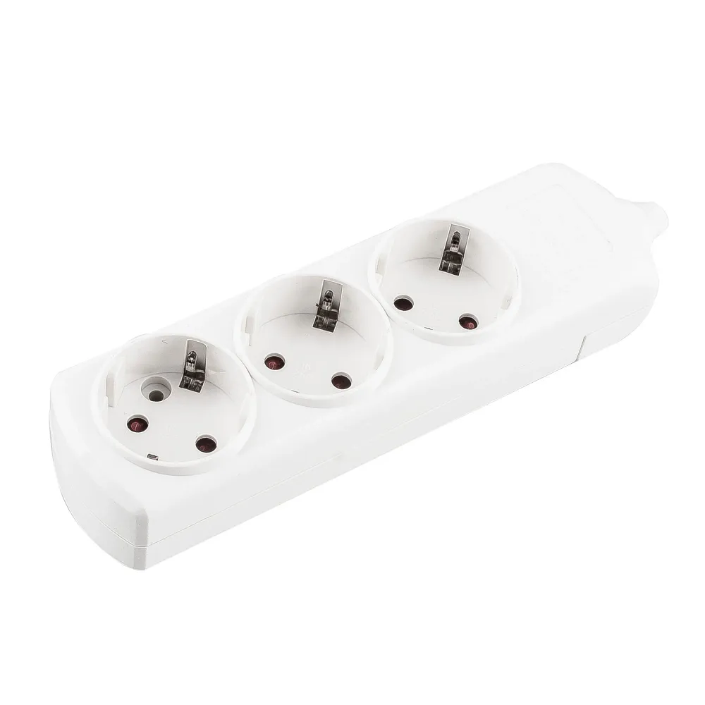 RALLONGE ELECTRIQUE AVEC BASE BLANCHE 3 SORTIES SANS CABLE avec 4 ports USB 3.0