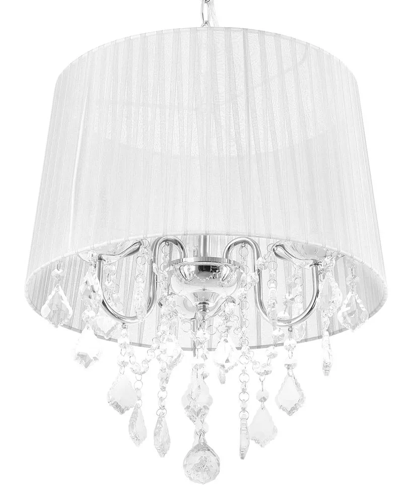 Lampe suspension blanche EVANS à fixation clip